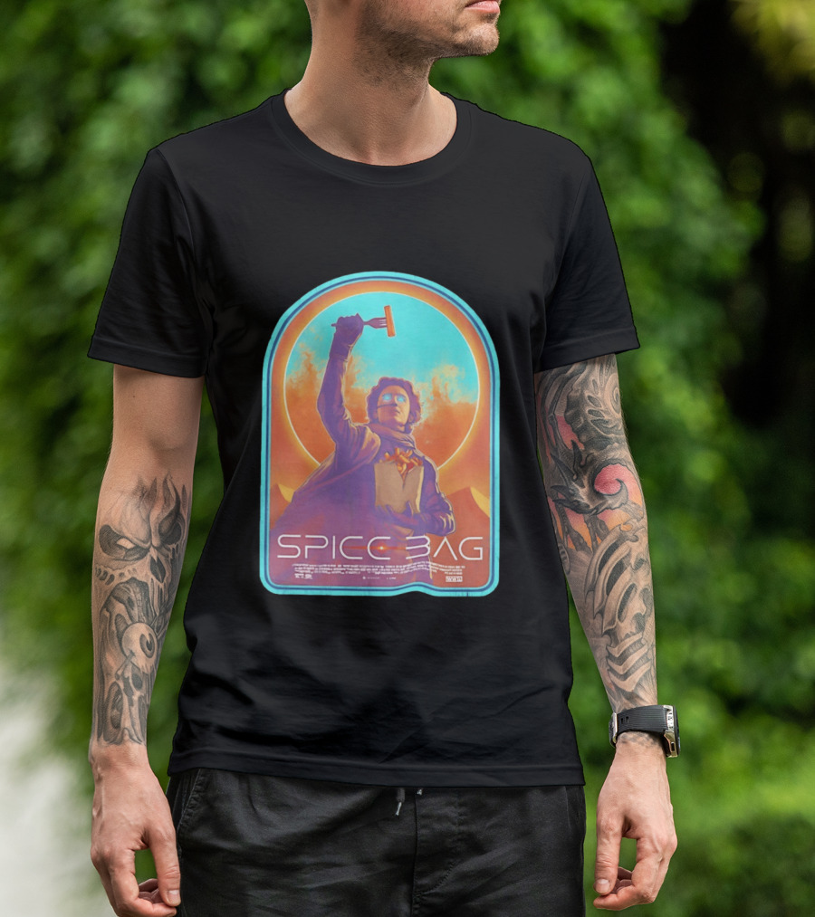 Dune Spice Bag Sci Fi Parody Pop Culture T-Shirt