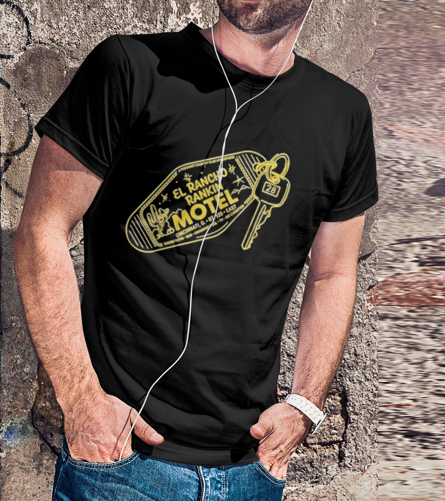 El Rancho Rankin Motel Key Fob Vintage Room 28 Cactus T-Shirt