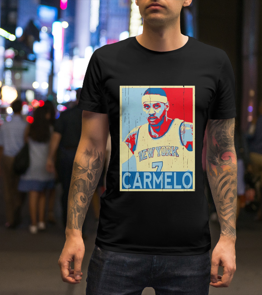 New York Knicks Carmelo Anthony 7 NBA T-Shirt