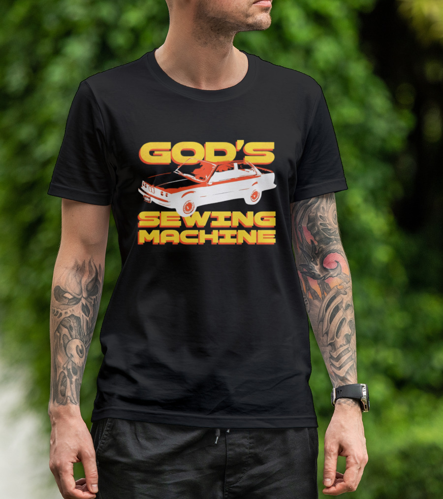 God's Sewing Machine BMW E3 Iconic Car T-Shirt