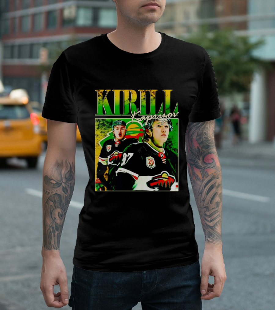 Kirill Kaprizov Minnesota Wild NHL Hockey Player With 20th Anniversary T-Shirt