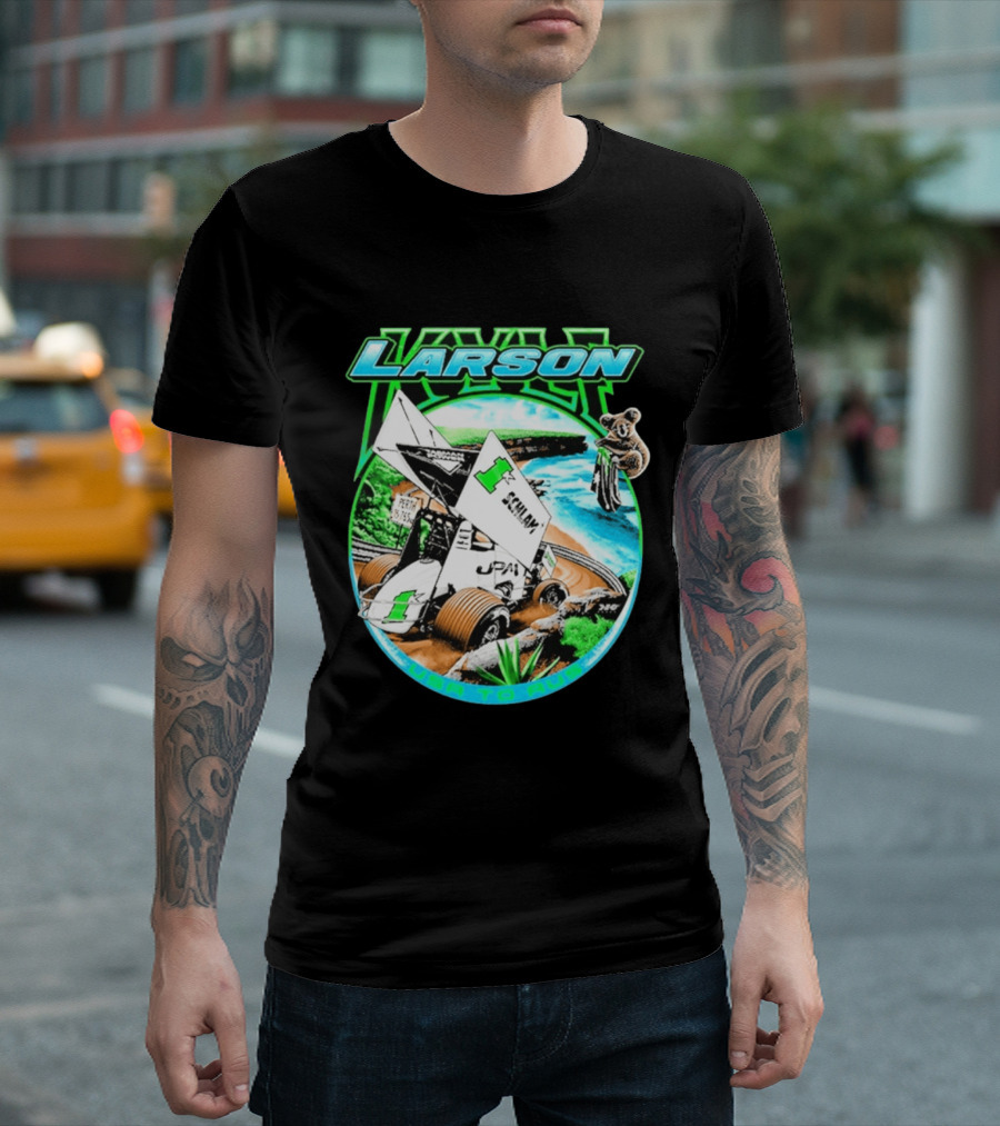 Kyle Larson Schlam USA To Aus Racing Perth Sprint Car T-Shirt