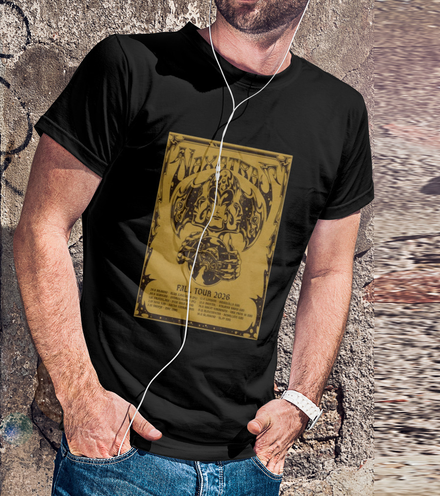 Naxatras Fall Tour 2026 European Concert Dates And Locations T-Shirt