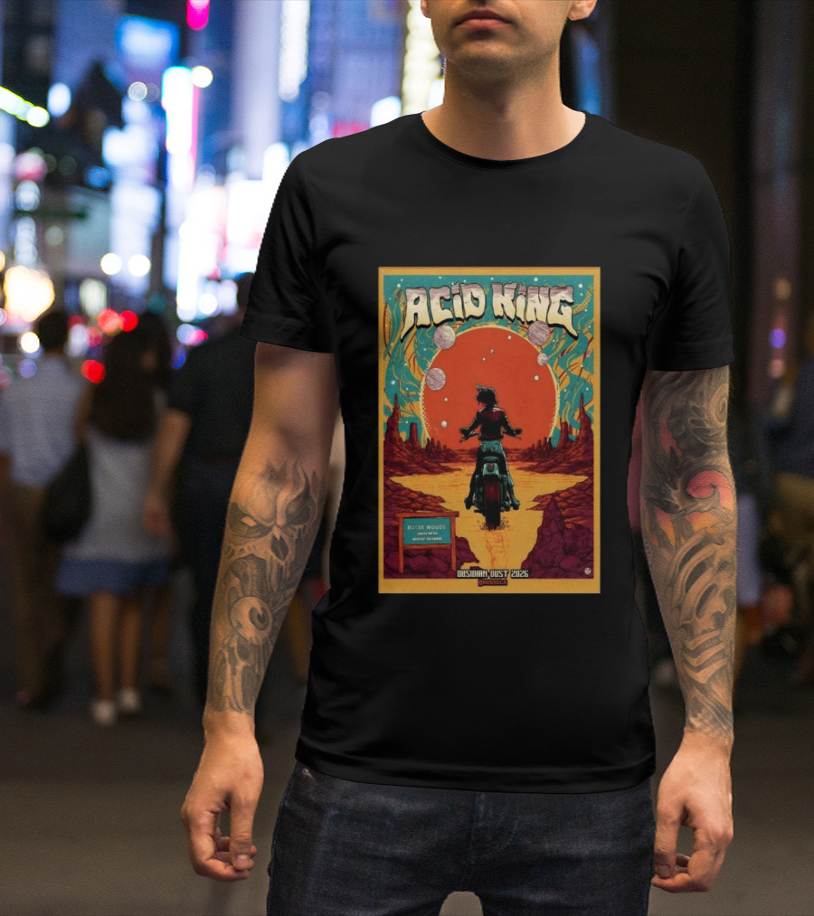 Acid King Obsidian Dust 2026 Brussels Busse Woods T-Shirt