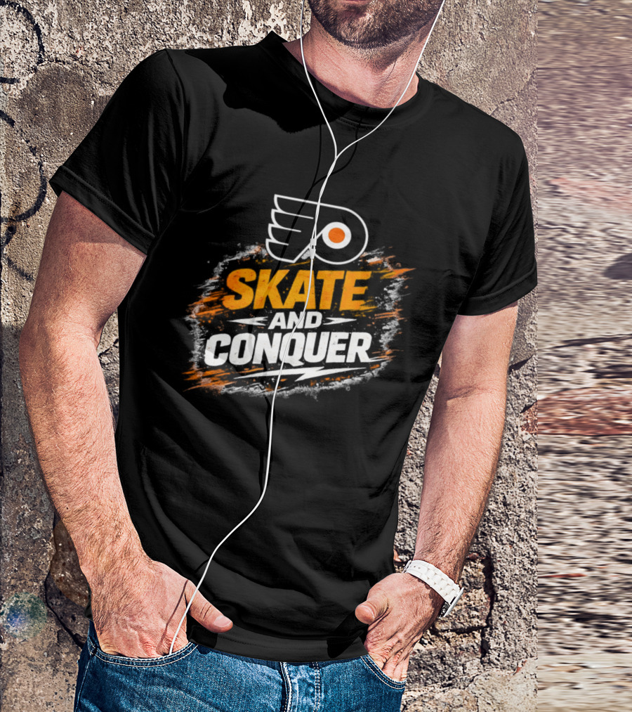 Philadelphia Flyers Skate And Conquer NHL T-Shirt