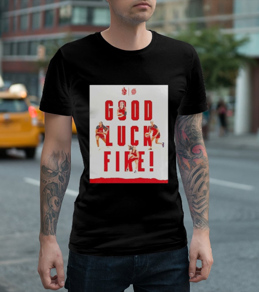 Portland Trail Blazers Good Luck Fire Basketball T-Shirt