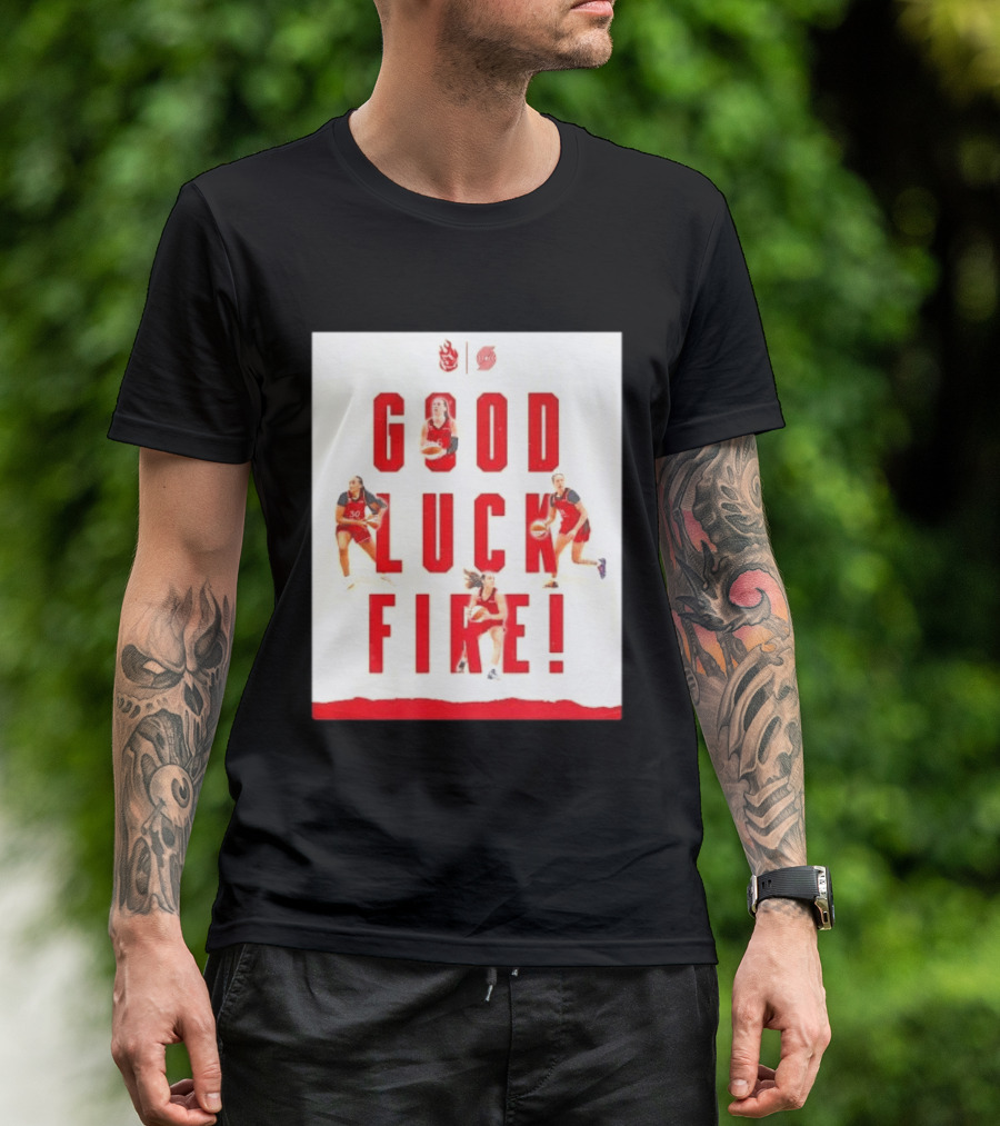 Portland Trail Blazers Good Luck Fire Basketball T-Shirt