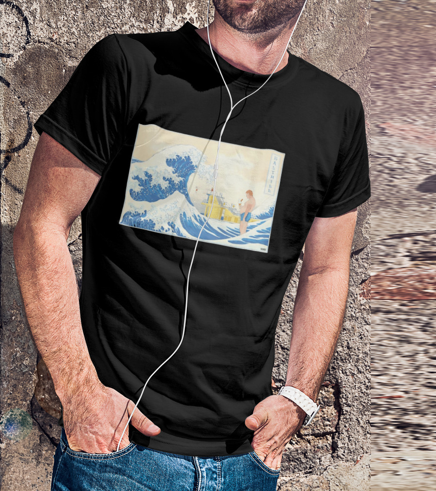 The Great Wave Salthill Swimmer And Diving Board Scene T-Shirt