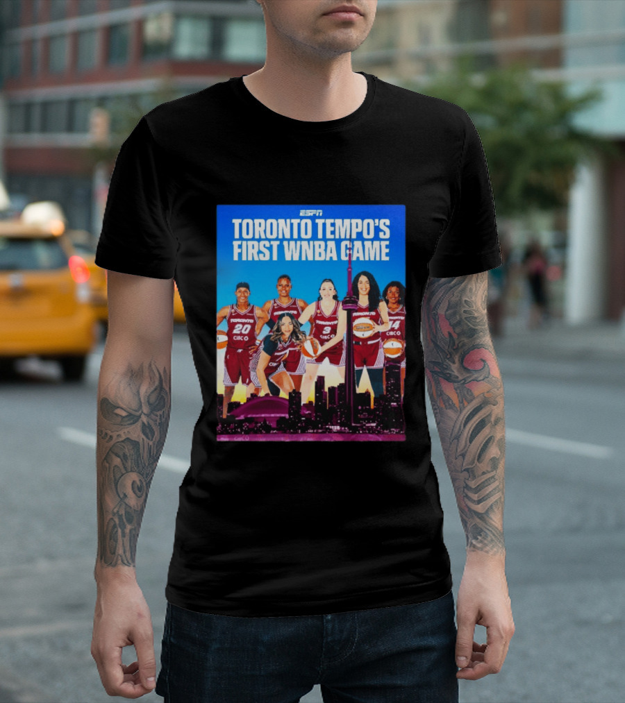 Toronto Tempos First WNBA Game ESPN Basketball Team Event T-Shirt