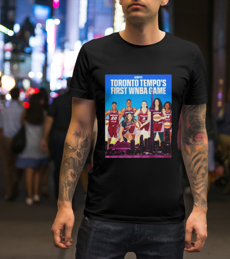 Toronto Tempos First WNBA Game ESPN Basketball Team Event T-Shirt