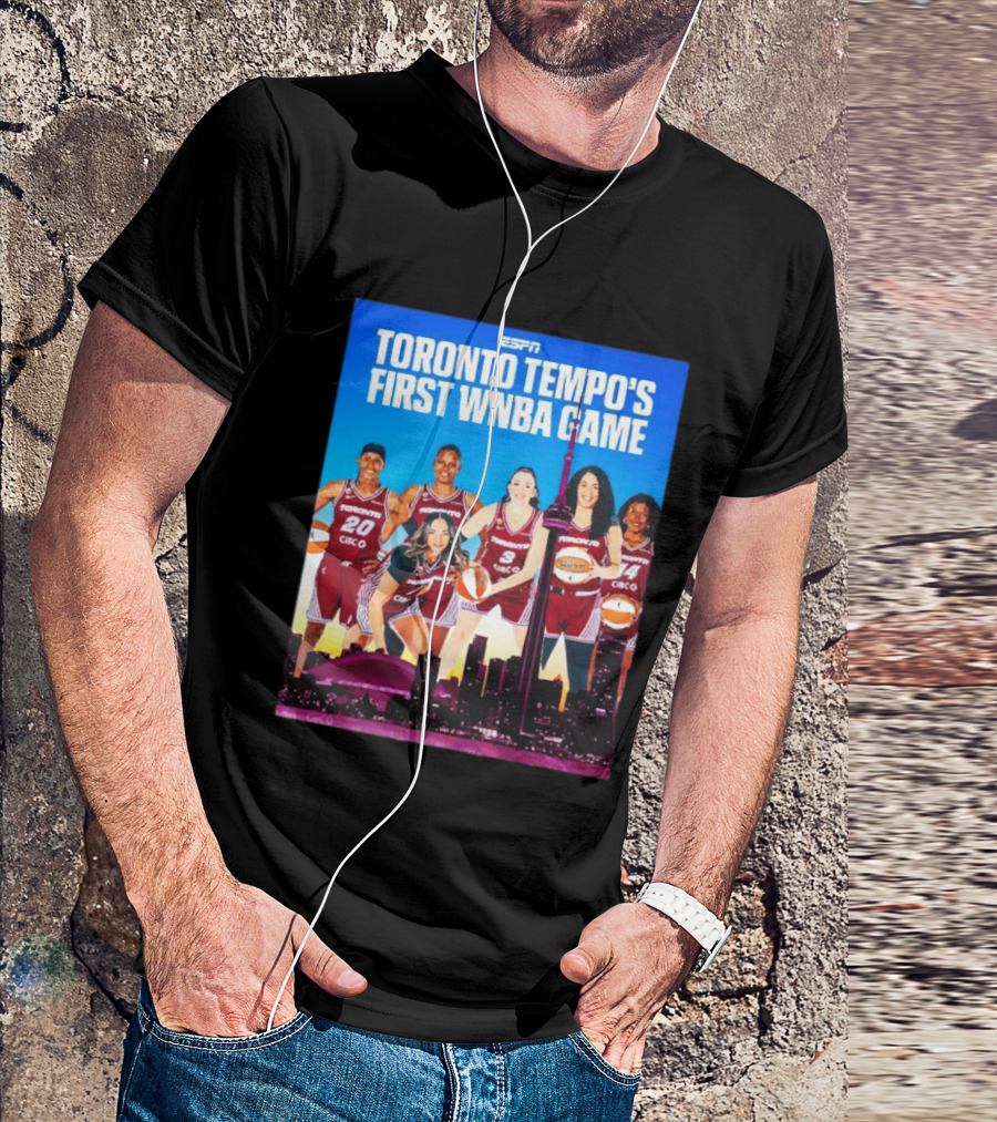 Toronto Tempos First WNBA Game ESPN Basketball Team Event T-Shirt