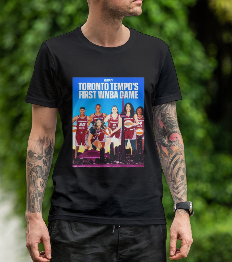 Toronto Tempos First WNBA Game ESPN Basketball Team Event T-Shirt