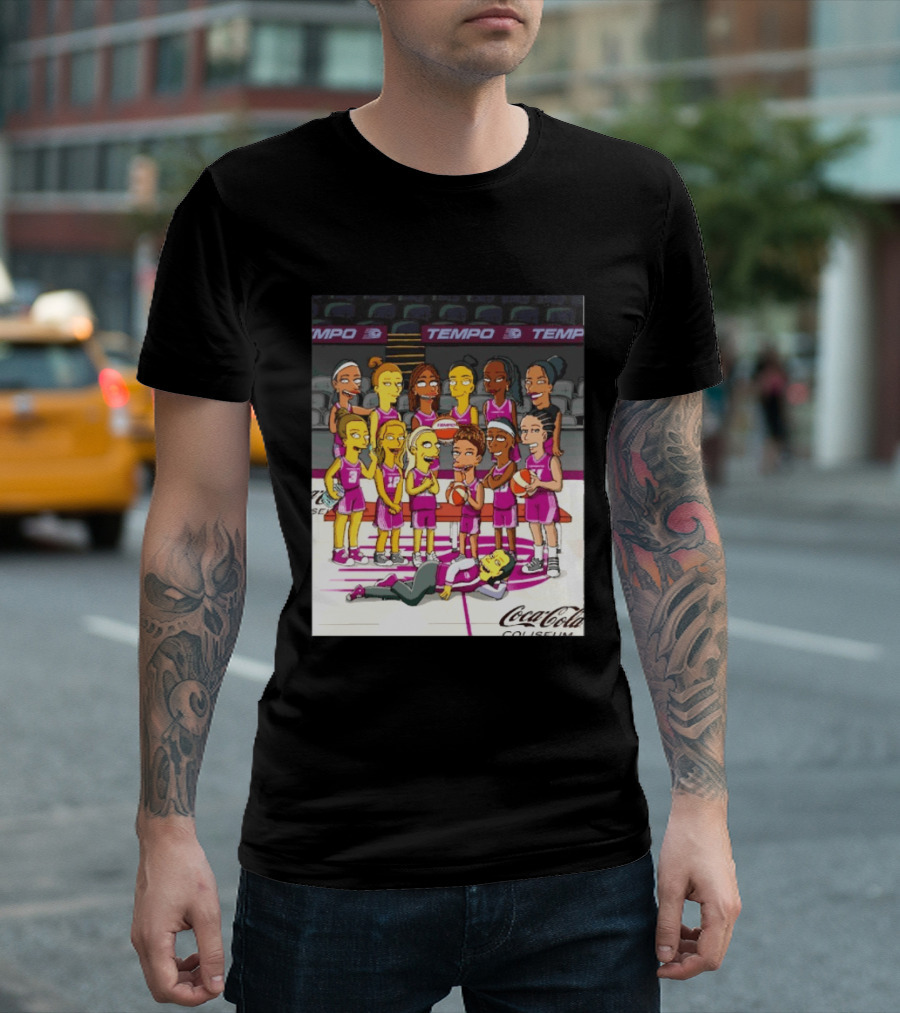 Toronto Tempo WNBA Coca Cola Coliseum The Simpsons Basketball Team T-Shirt