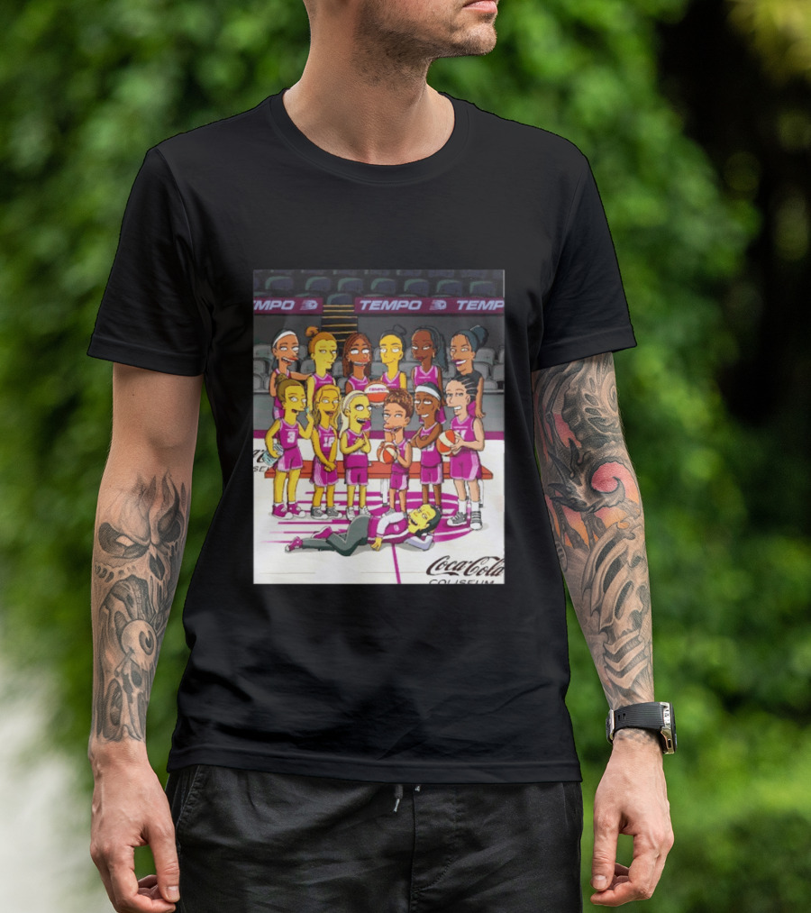 Toronto Tempo WNBA Coca Cola Coliseum The Simpsons Basketball Team T-Shirt