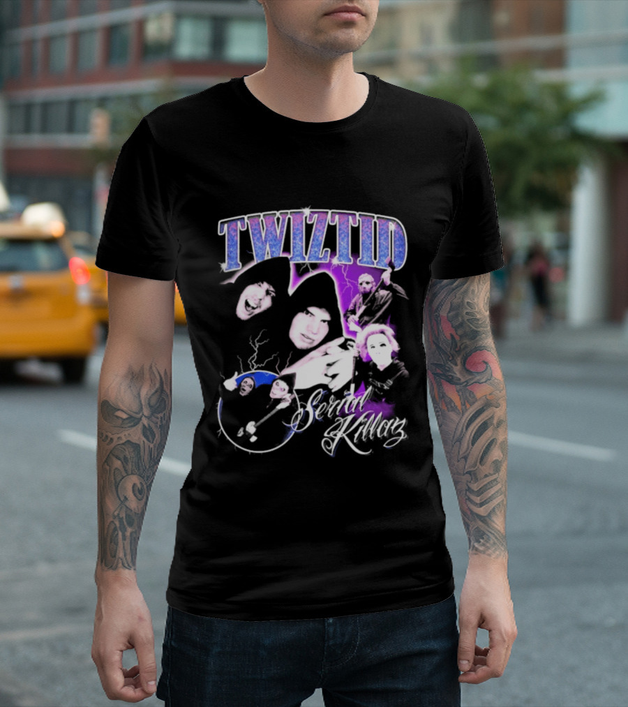 Twiztid Serial Killas 90s Rap Psychedelic Horror T-Shirt