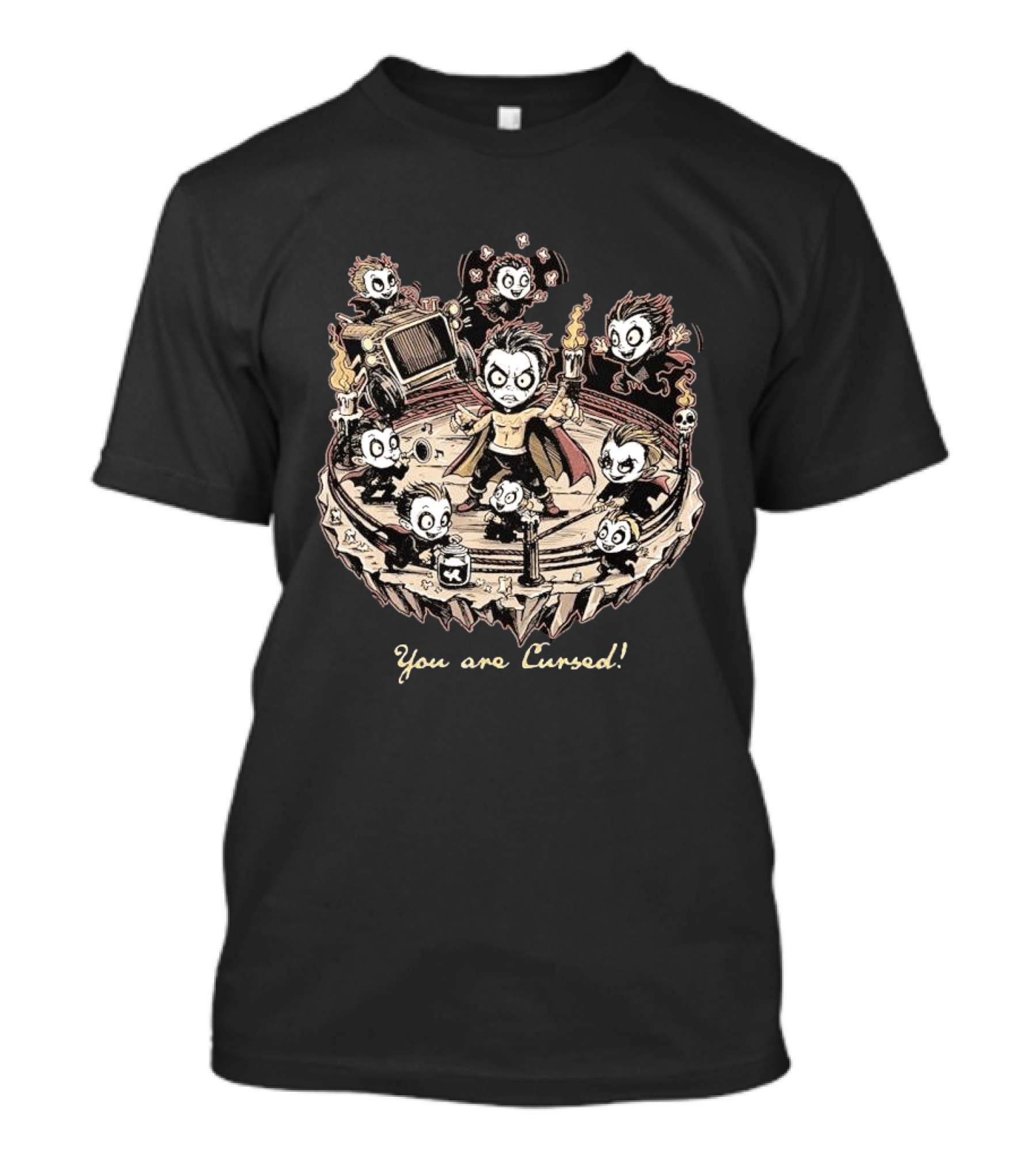 WWE Danhausen You Are Cursed With Minis And Torches T-Shirt
