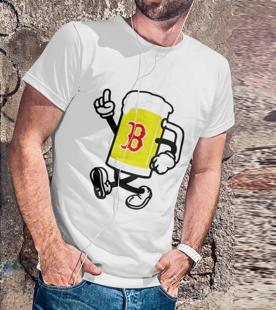 2026 Red Sox Beer With Walking Foam And Red B T-Shirt
