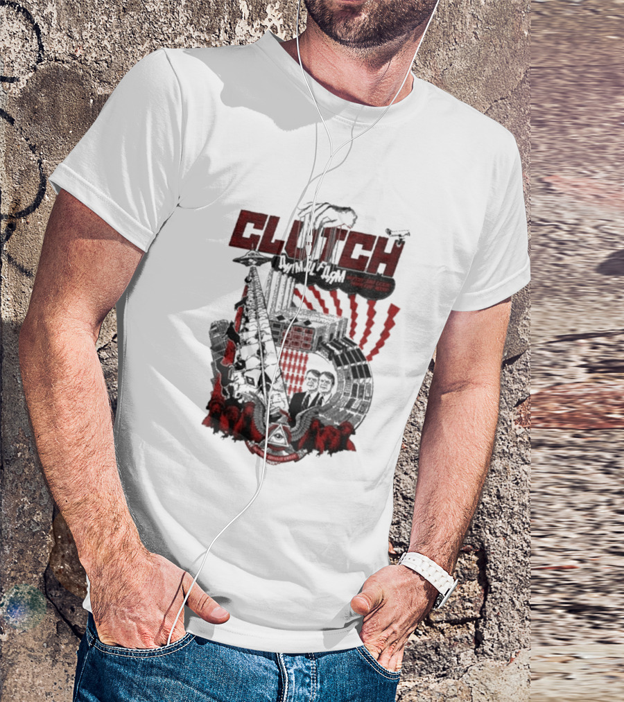 CLUTCH Animal Farm Orwellian Imagery With Windmill And Pig Revolution T-Shirt