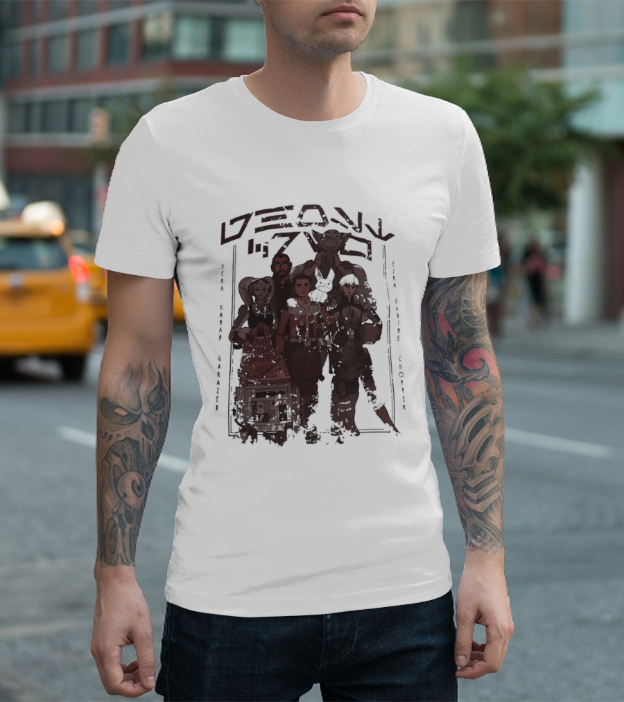 Heroes Villains Star Wars Rebels Ghost Crew Mural Visuals T-Shirt