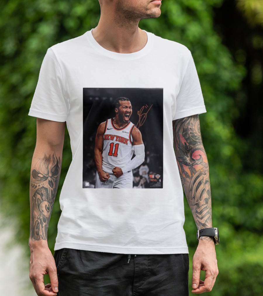 Jalen Brunson New York Knicks 11 Basketball Nike NBA Signature T-Shirt