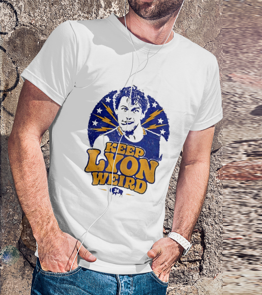Keep Lyon Weird Hockey Player 34 Buffalo Sabres Lightning Stars T-Shirt