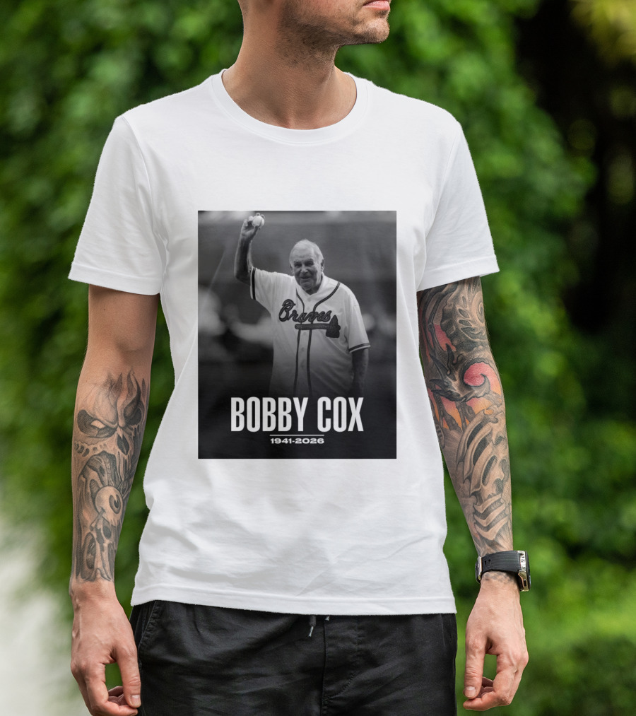 Bobby Cox Braves 1941 2026 Commemorative T-Shirt