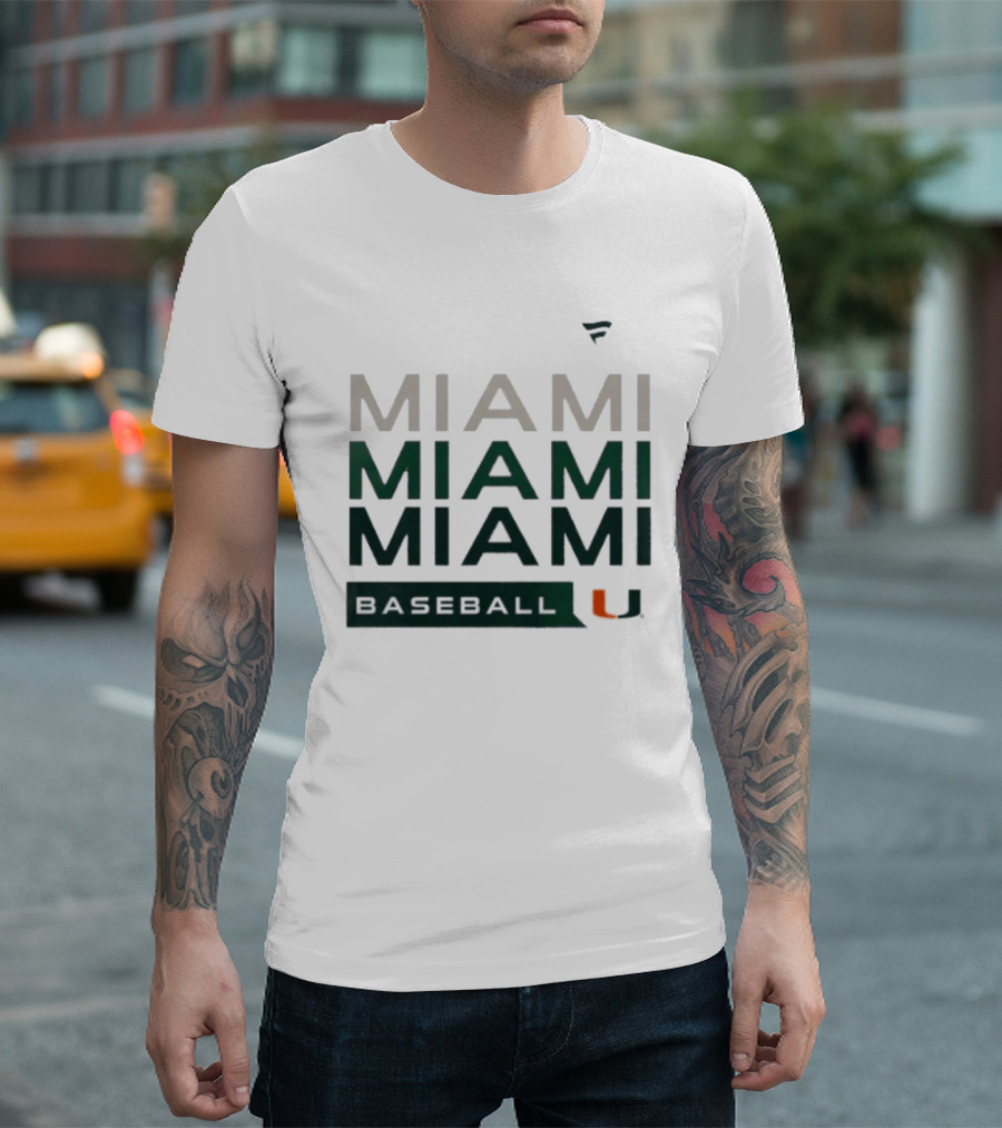 Miami Hurricanes Baseball Hype Tri Blend Miami U T-Shirt