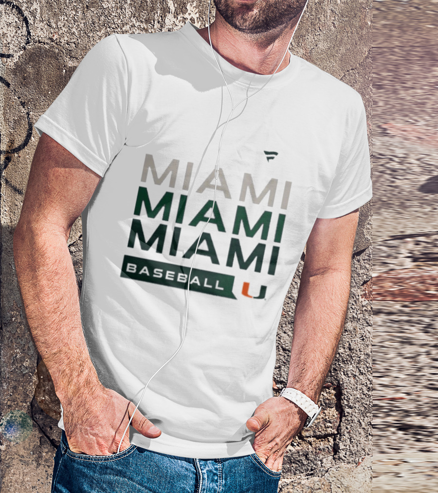 Miami Hurricanes Baseball Hype Tri Blend Miami U T-Shirt