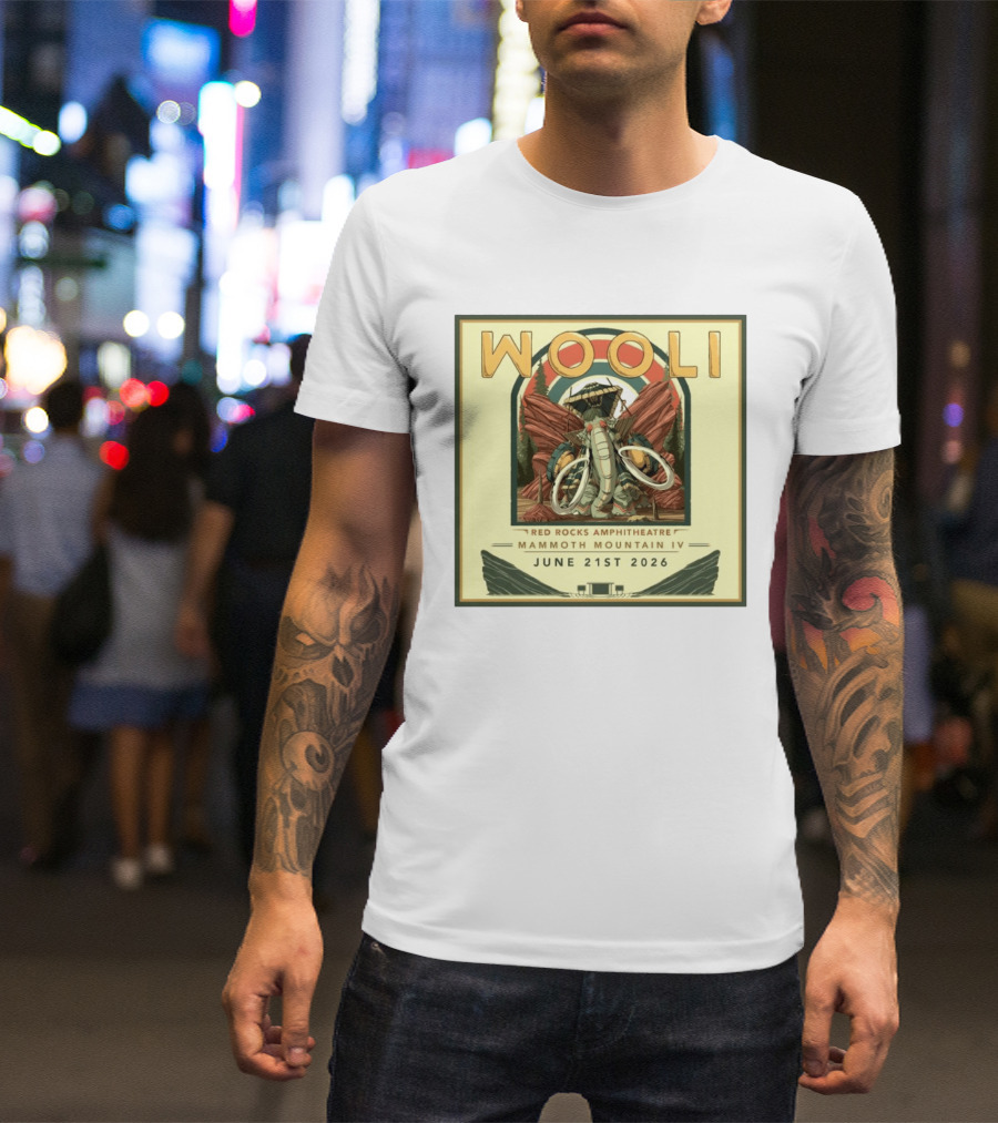 Wooli Red Rocks Amphitheatre Mammoth Mountain IV June 21st 2026 T-Shirt