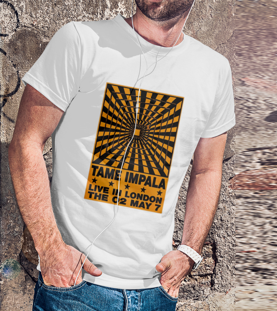 Tame Impala Live In London The O2 May 7 Optical Illusion Concert T-Shirt