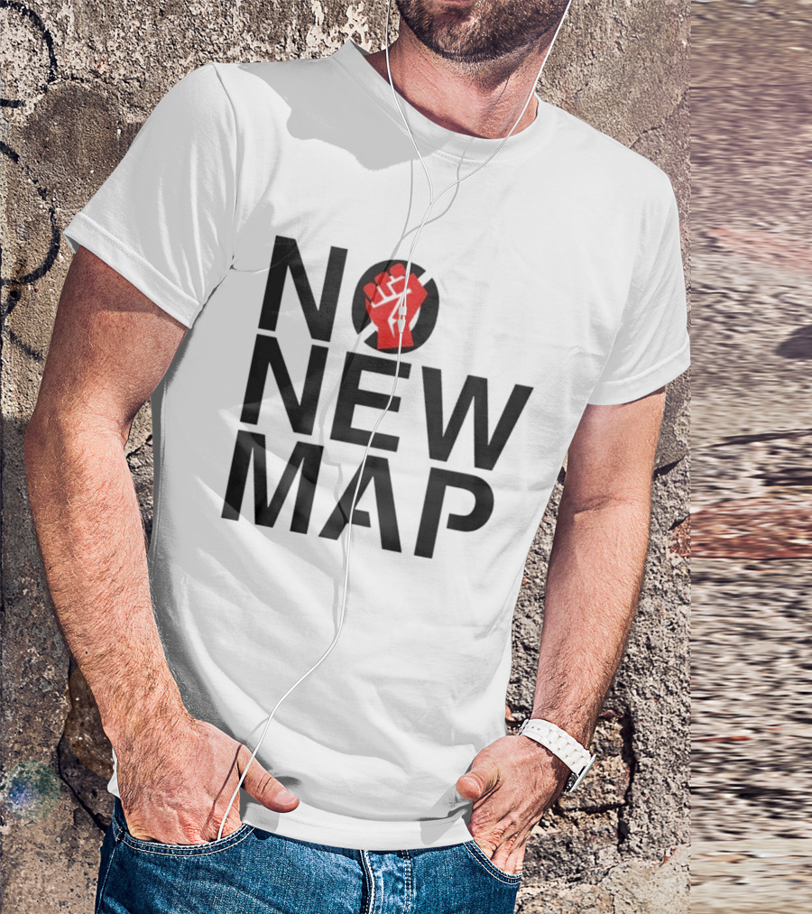 No New Map Protest Red Fist Symbol Virginia T-Shirt
