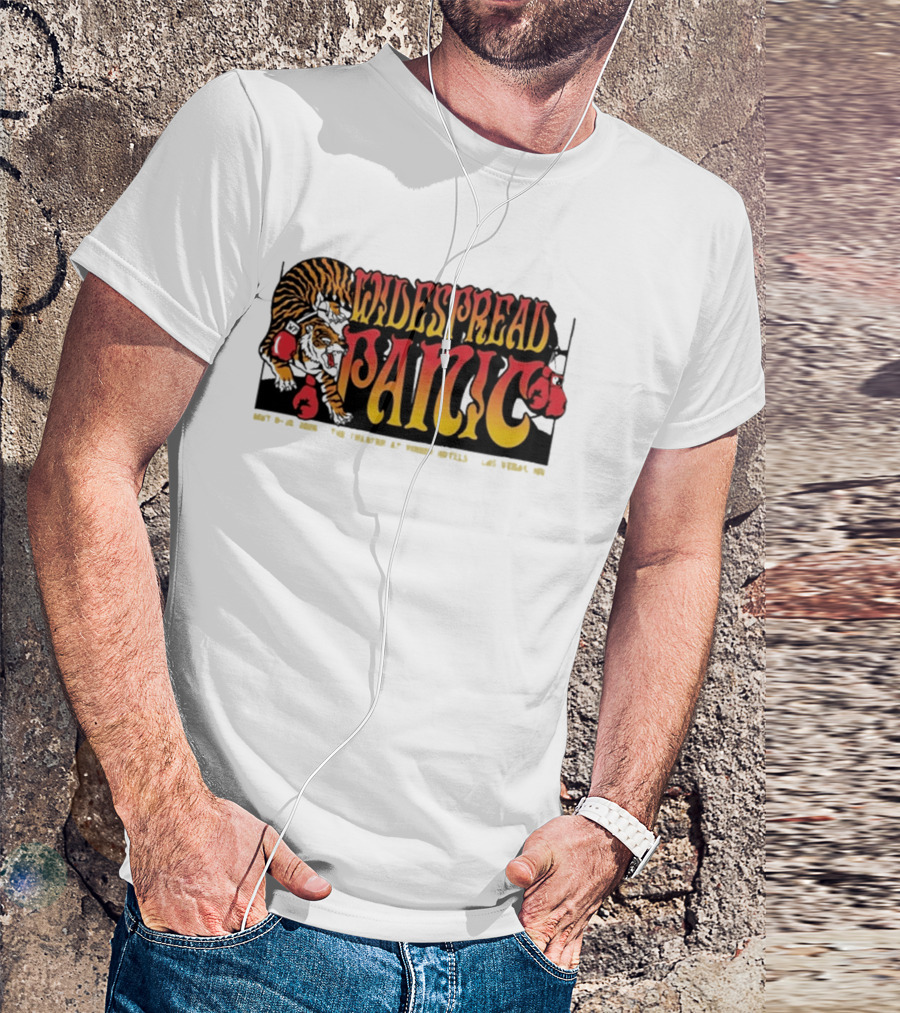 Widespread Panic May 8 10 2026 Las Vegas NV Tiger Boxing Gloves T-Shirt