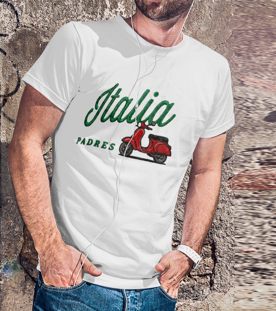 Italia Padres Red Scooter 2026 Italian Heritage Celebration Night Hat T-Shirt