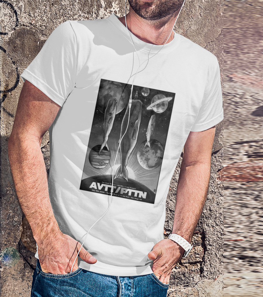 The Avett Brothers Mike Patton May 10 2026 AVT PTN San Diego Jacobs Park Whales Planets T-Shirt