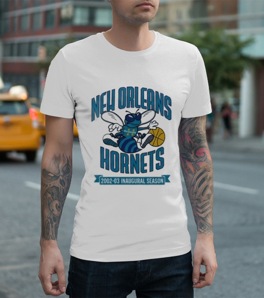 New Orleans Hornets Inaugural Season Basketball T-Shirt