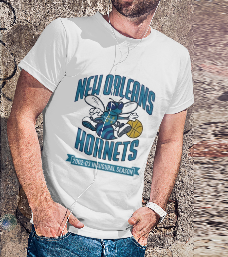 New Orleans Hornets Inaugural Season Basketball T-Shirt