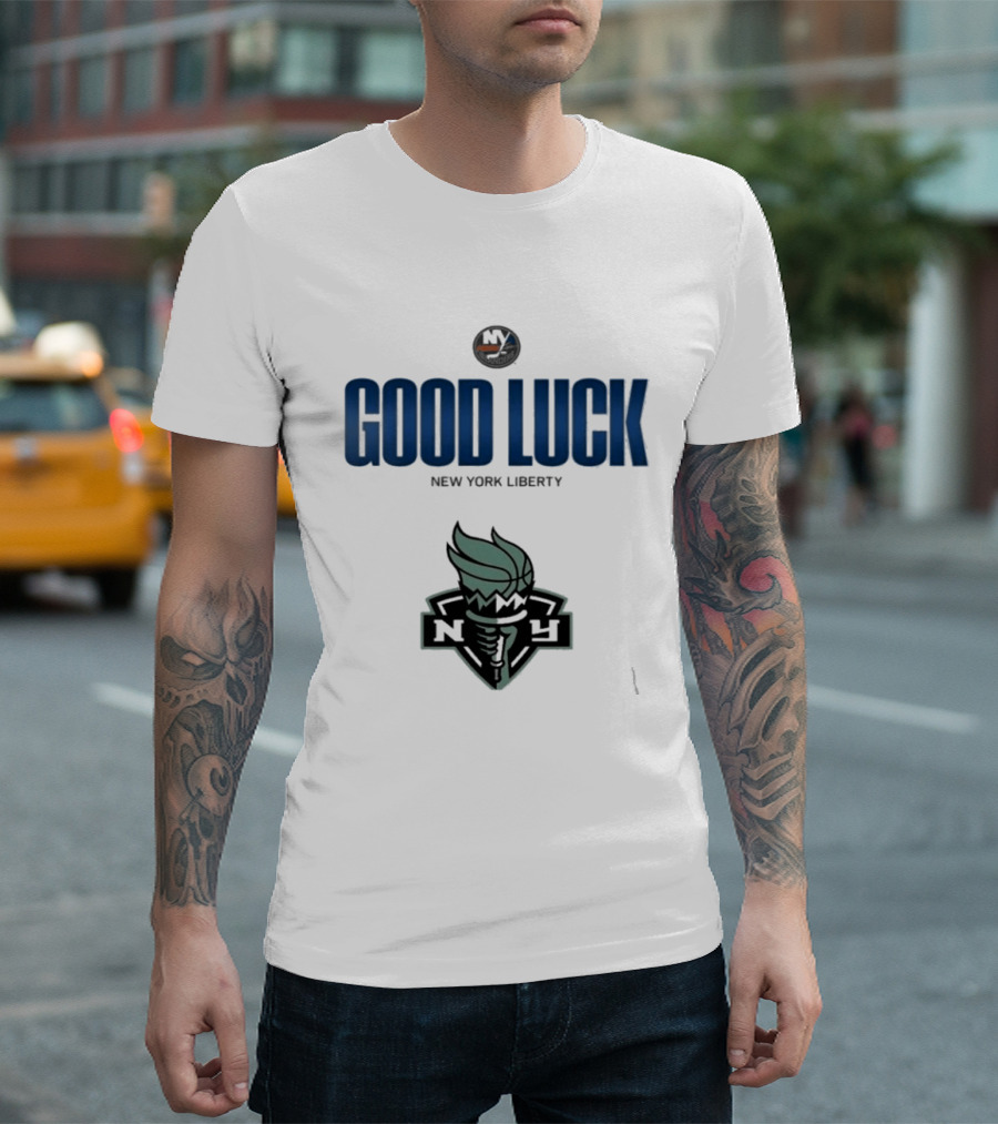Good Luck New York Liberty NY Collaboration T-Shirt