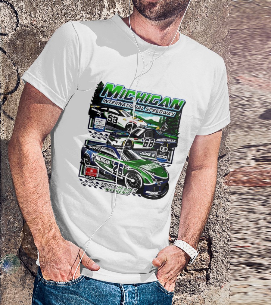 2026 Michigan International Speedway June 16 Race With Cars 58 And 88 T-Shirt