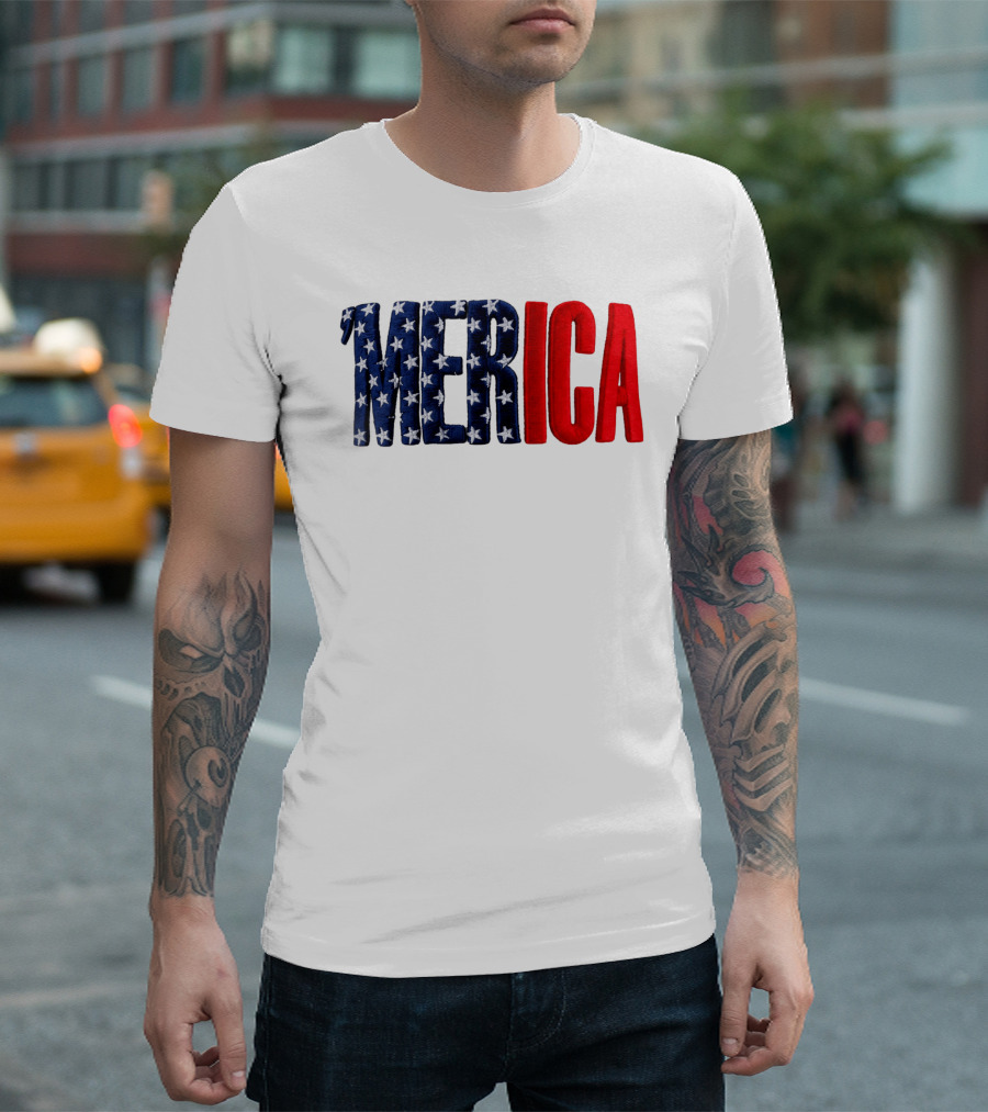 2026 USA 250th Merica Chrome White Camo Hat Stars Stripes T-Shirt