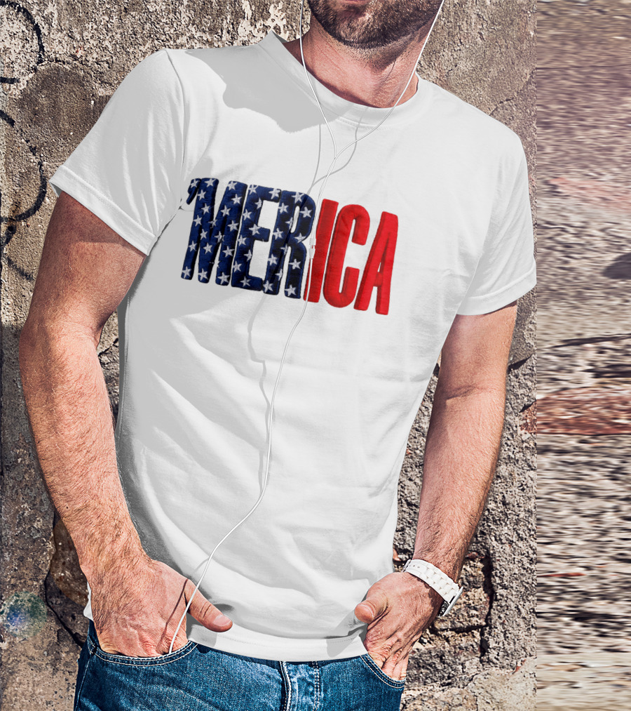 2026 USA 250th Merica Chrome White Camo Hat Stars Stripes T-Shirt
