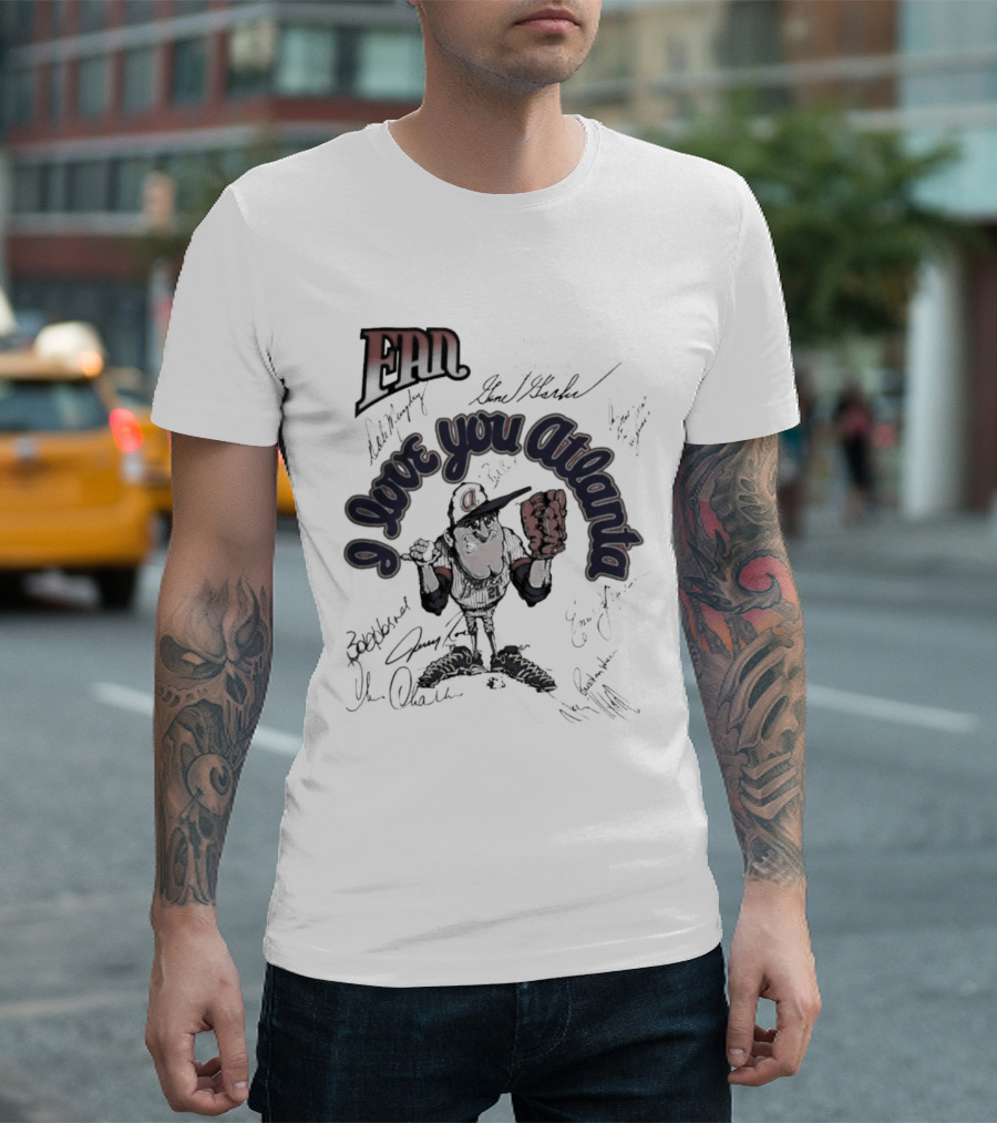 Bobby Cox I Love You Braves Baseball Caricature 1979 T-Shirt