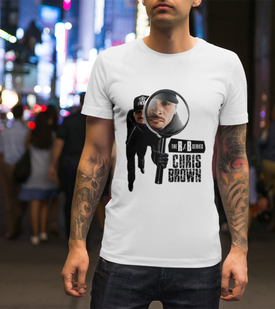 Chris Brown R&B Series Magnified Music Icon Magnifying Glass T-Shirt