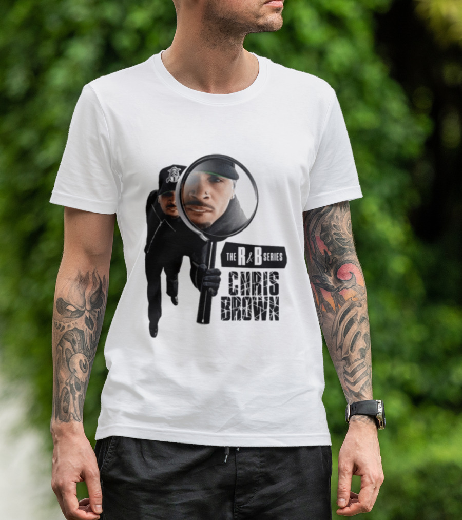 Chris Brown R&B Series Magnified Music Icon Magnifying Glass T-Shirt