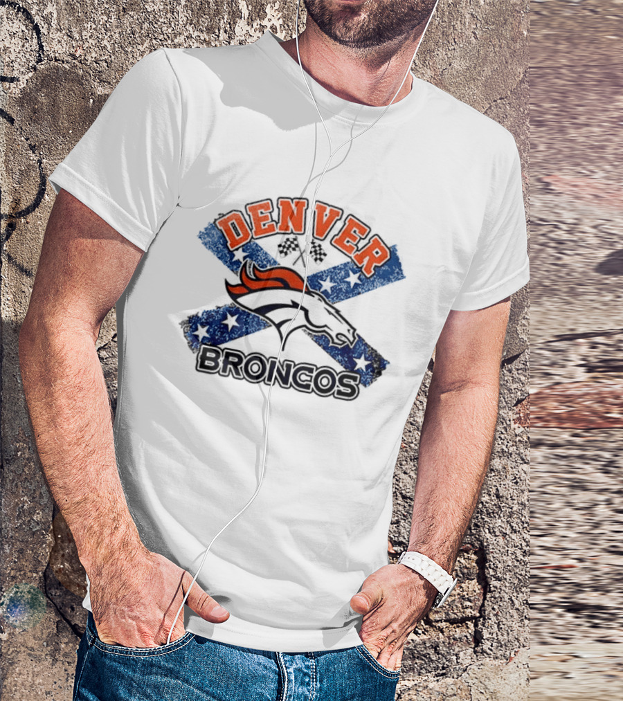 Denver Broncos Dukes Of Hazzard Caricature T-Shirt
