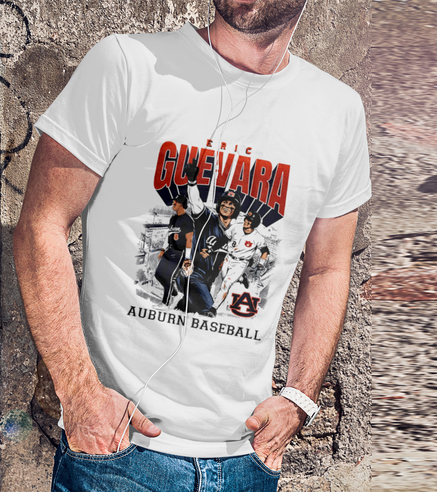 Eric Guevara Auburn Baseball Tigers Skyline T-Shirt