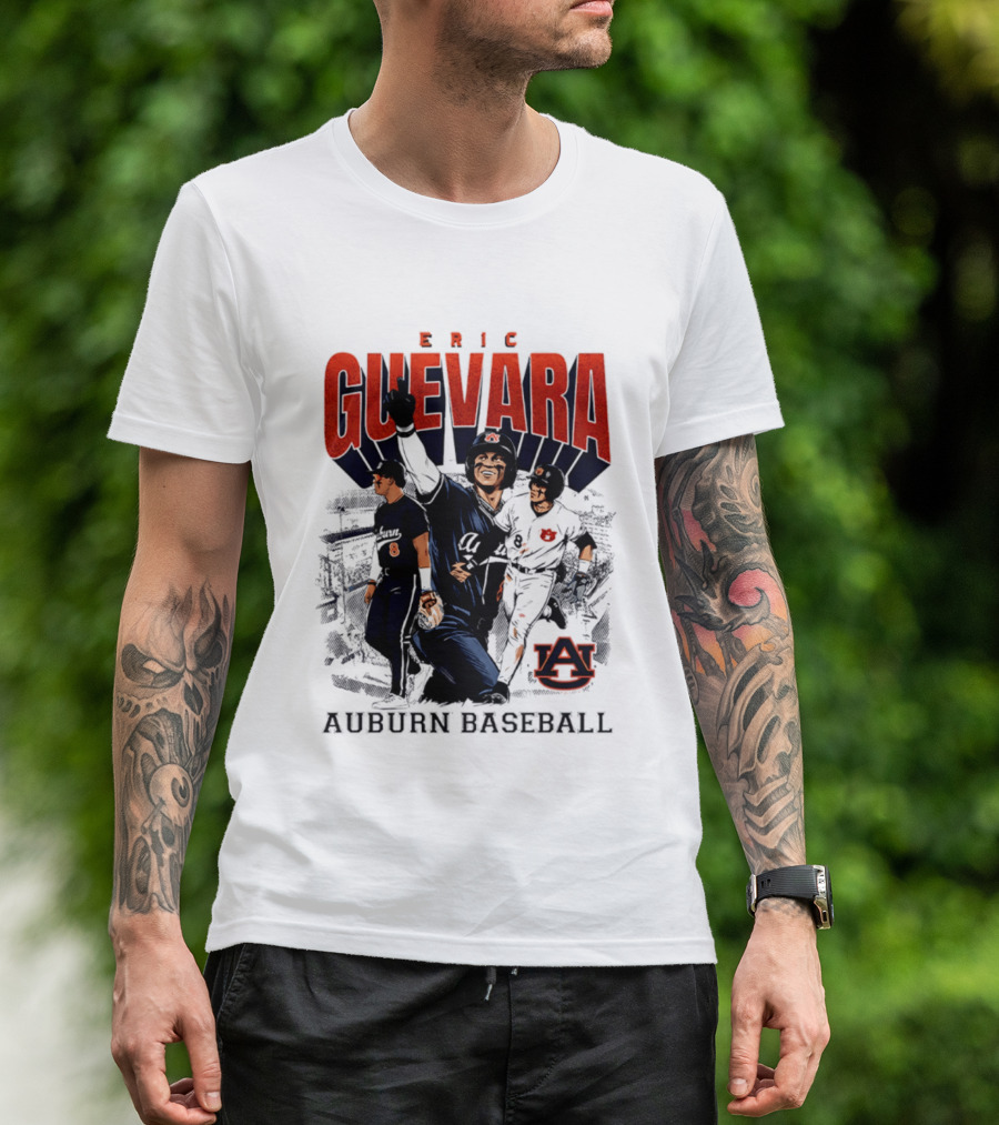 Eric Guevara Auburn Baseball Tigers Skyline T-Shirt
