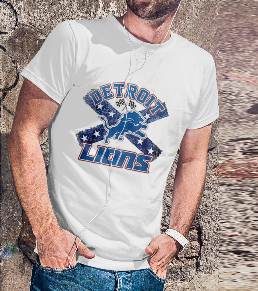 Detroit Lions X The Dukes Of Hazzard Caricature T-Shirt