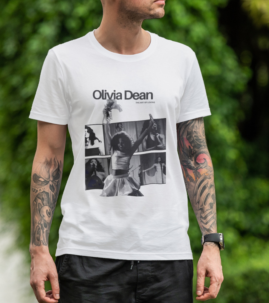 Olivia Dean Concert Performance Collage Black And White Photography T-Shirt