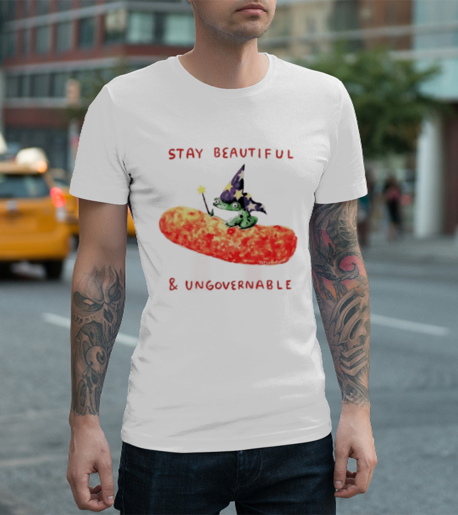 Stay Beautiful Ungovernable Wizard Frog Cheese Magic T-Shirt