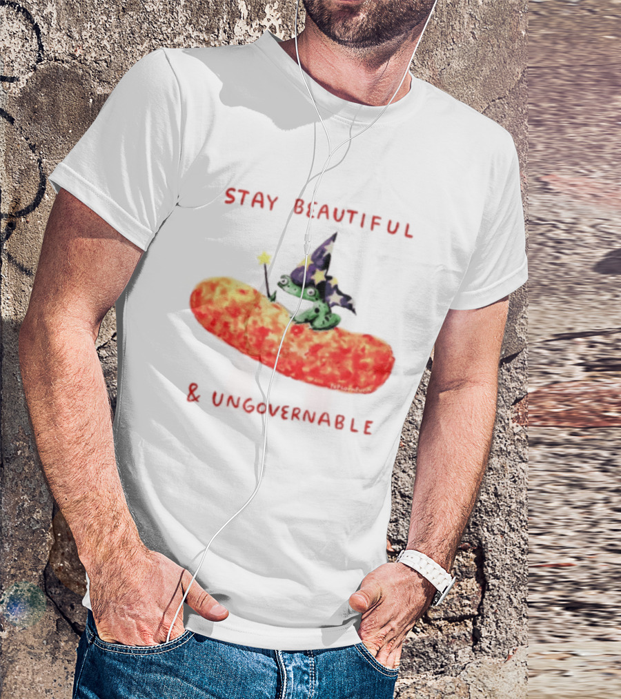 Stay Beautiful Ungovernable Wizard Frog Cheese Magic T-Shirt